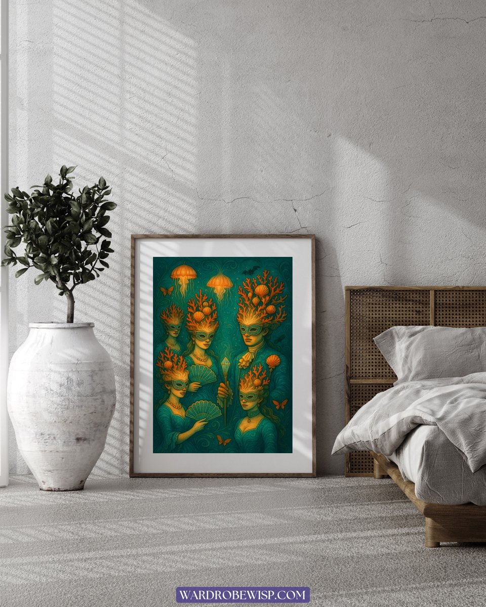 Halloween Undersea Masquerade canvas