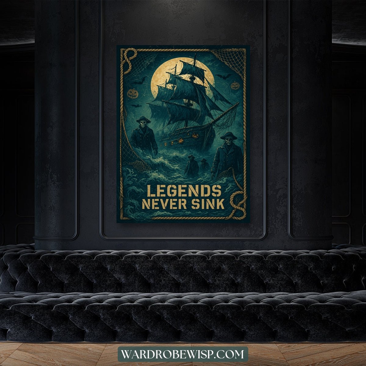 Halloween Wall Art Ghost Ship canvas