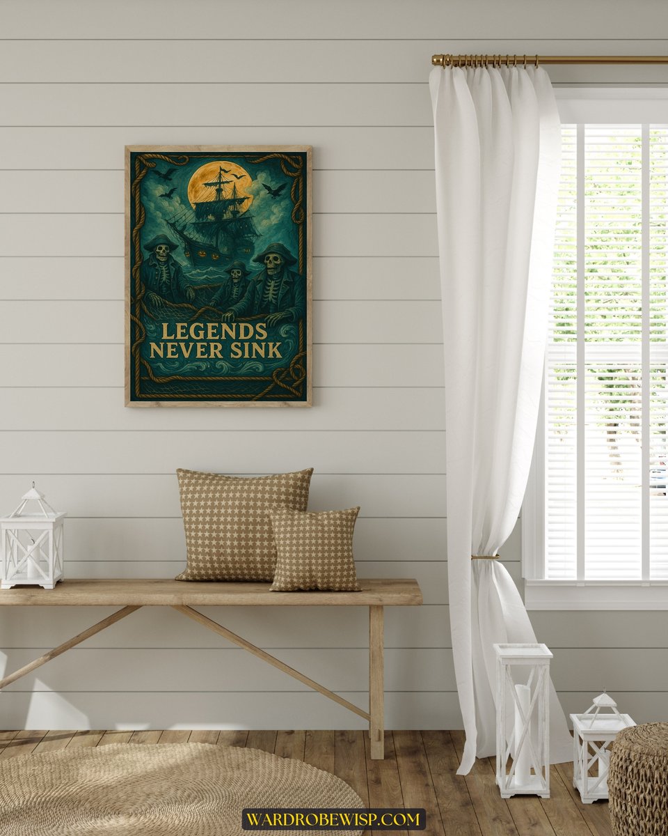 Pirate Skeleton Halloween Decor Gift canvas