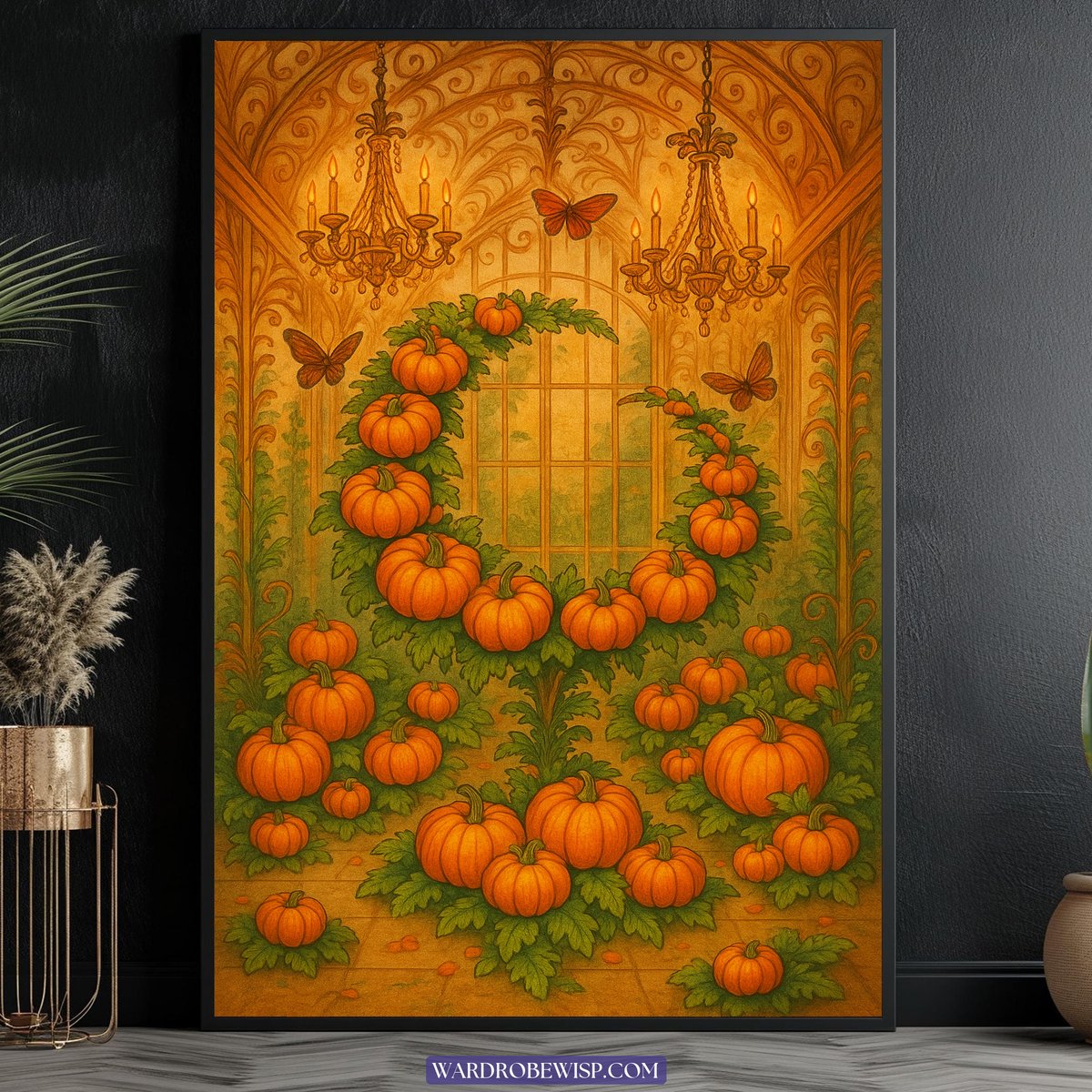 Pumpkin Conservatory Wall Art canvas