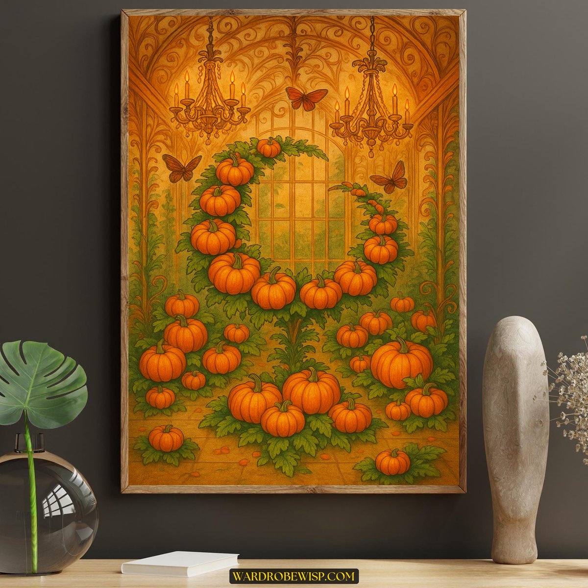 Pumpkin Conservatory Wall Art canvas