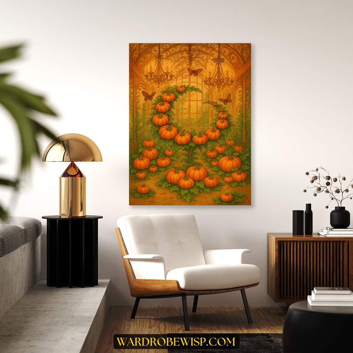 Pumpkin Conservatory Wall Art canvas