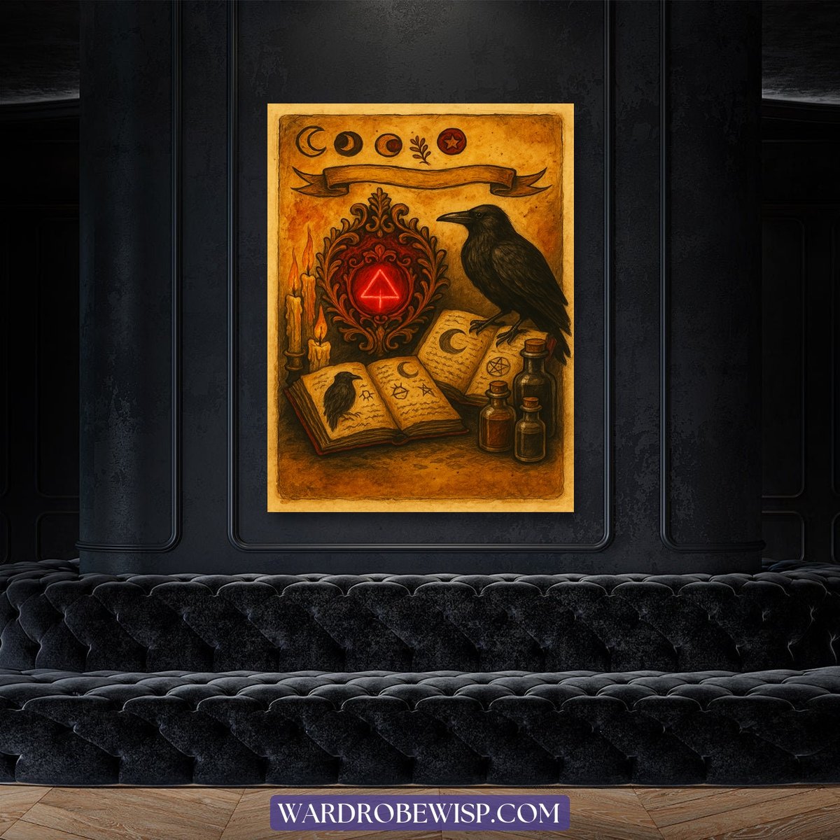 Raven Occult Art canvas