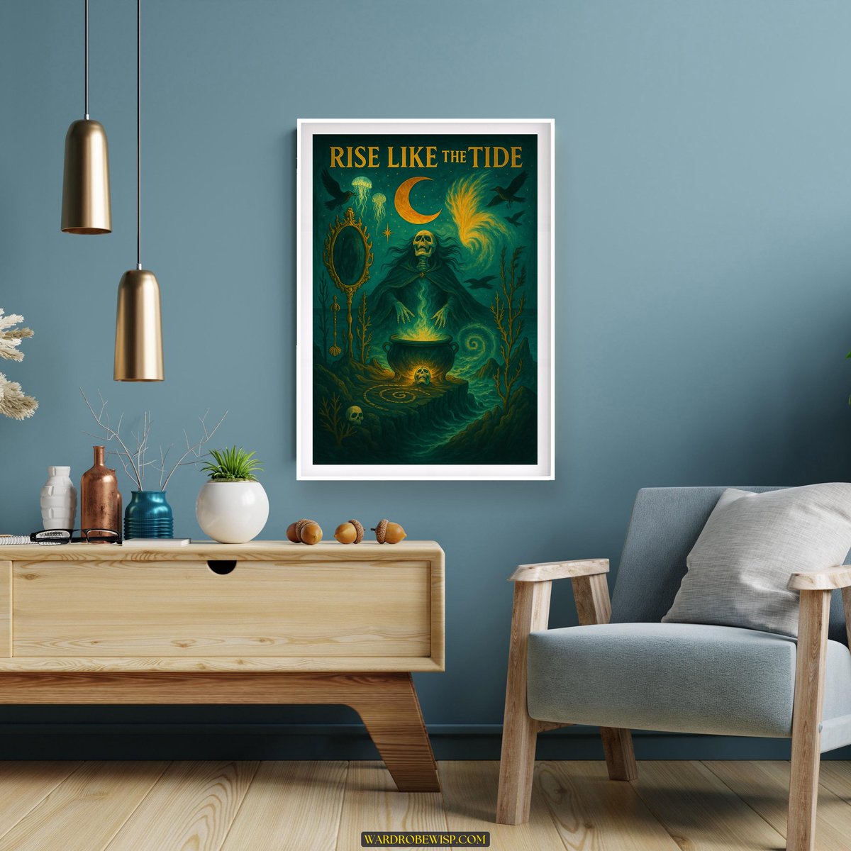 Sea Witch Art Halloween canvas