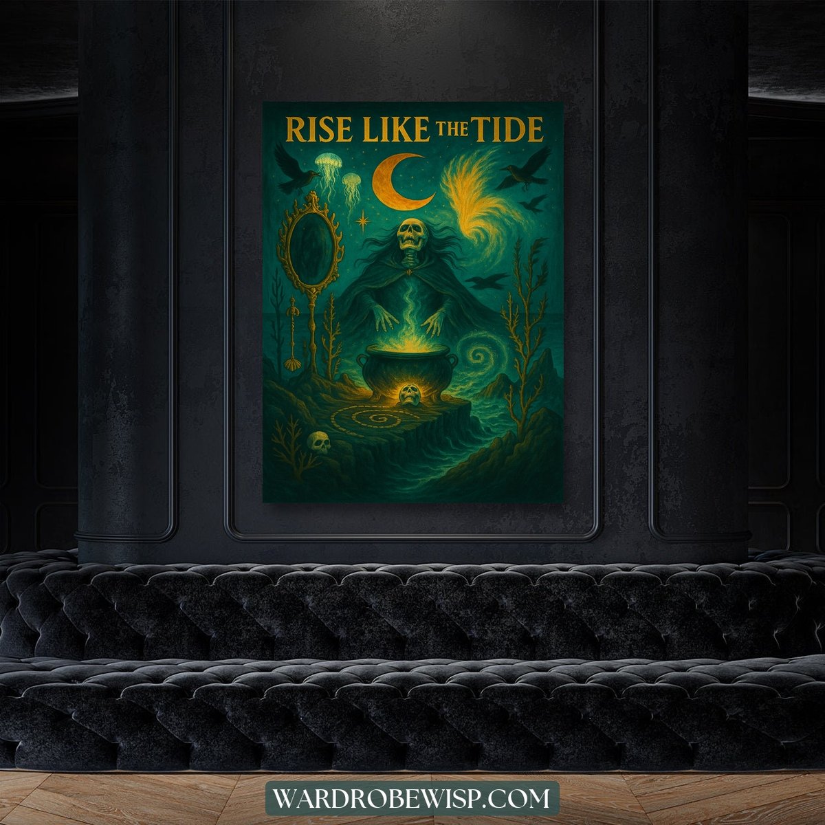 Sea Witch Art Halloween canvas