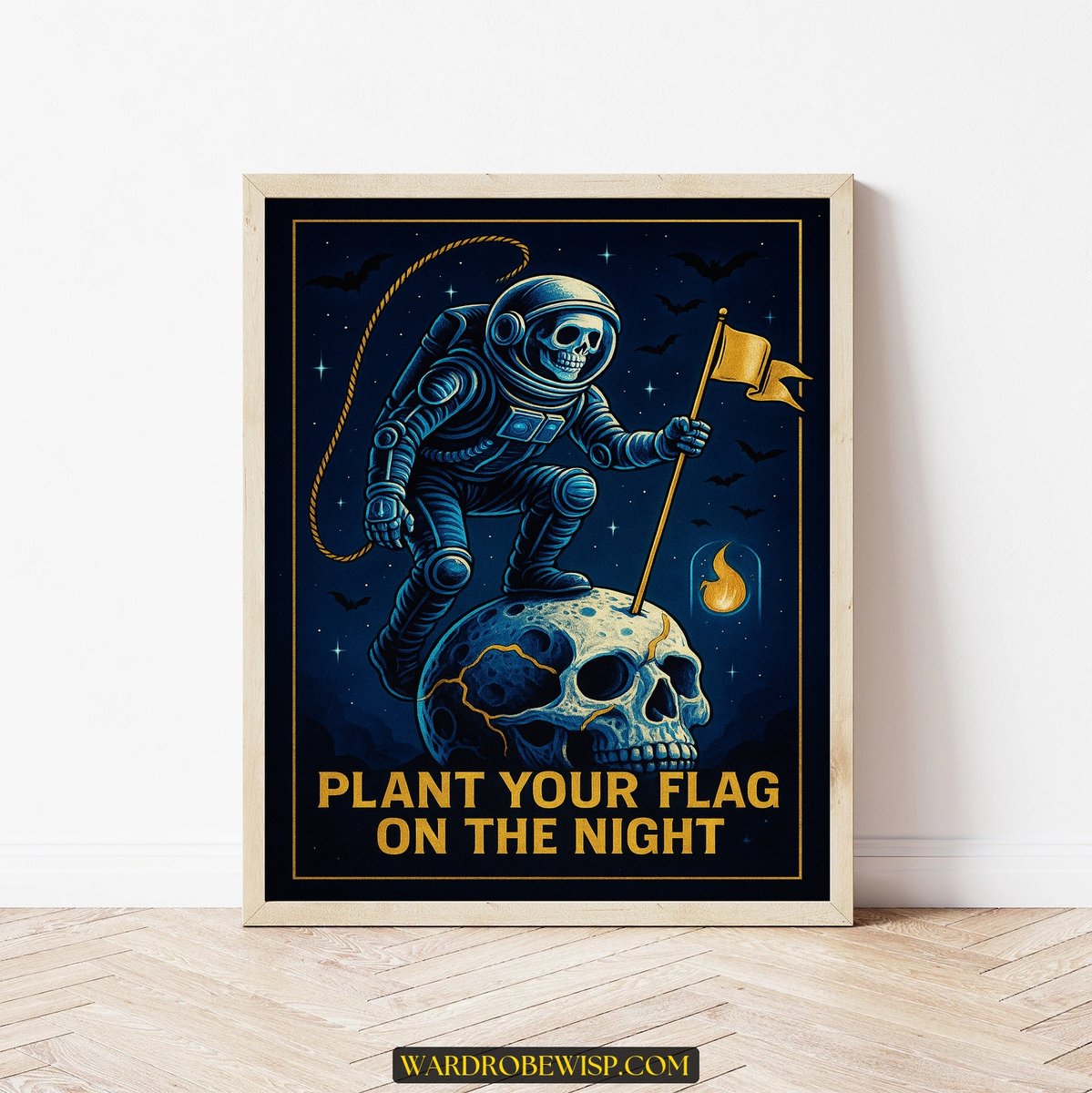 Skeleton Astronaut Art canvas