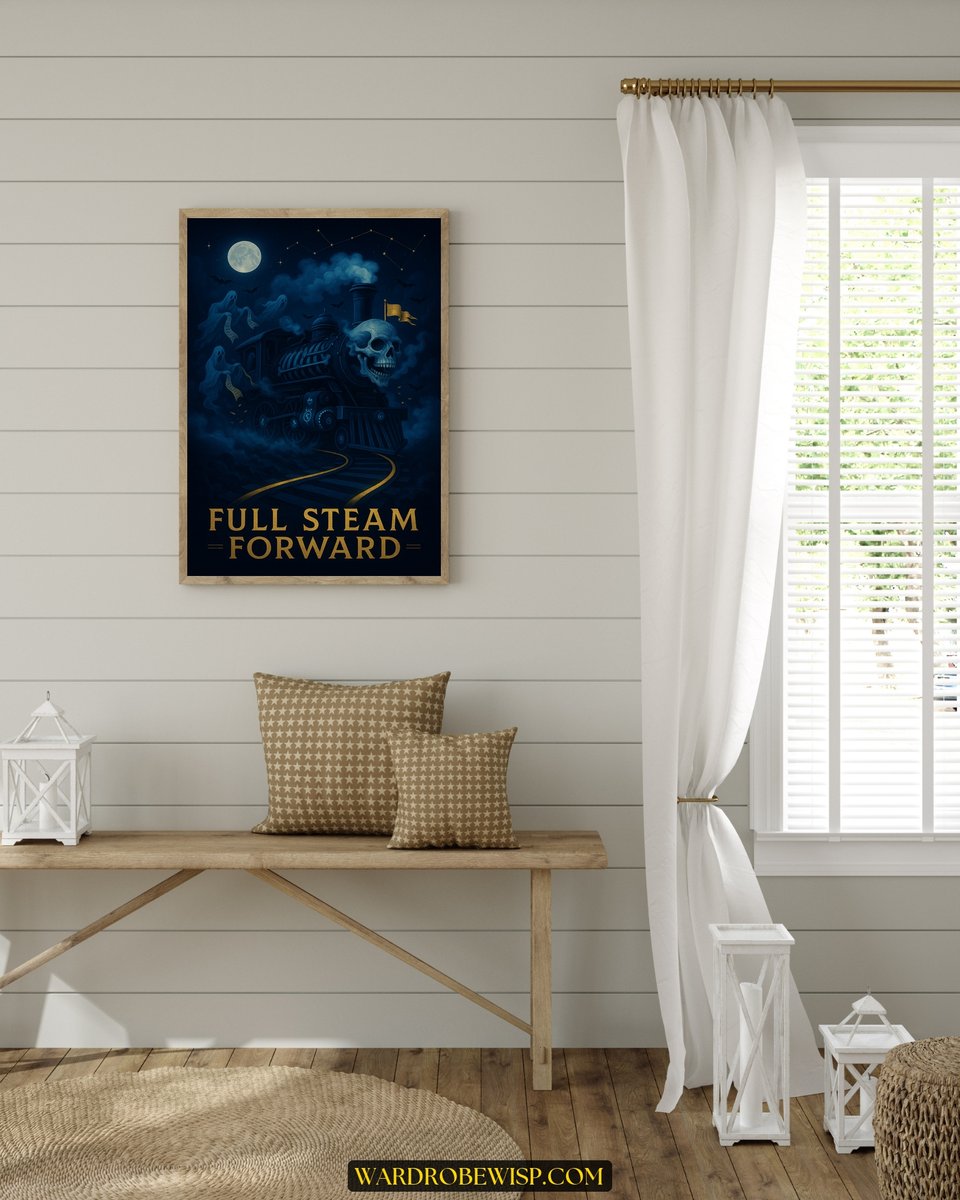 Skull Train Art canvas