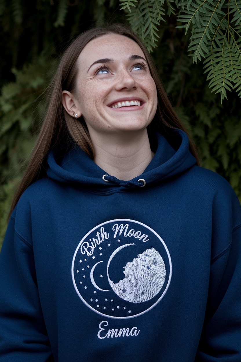 Why You Need the Birth Moon Embroidered Hoodie outfit idea