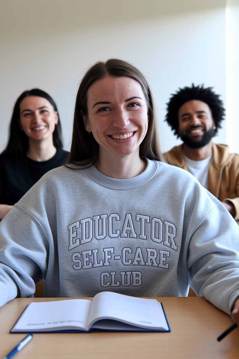 Educator Self Care Club Crewneck: A Must-Have for Teachers outfit idea