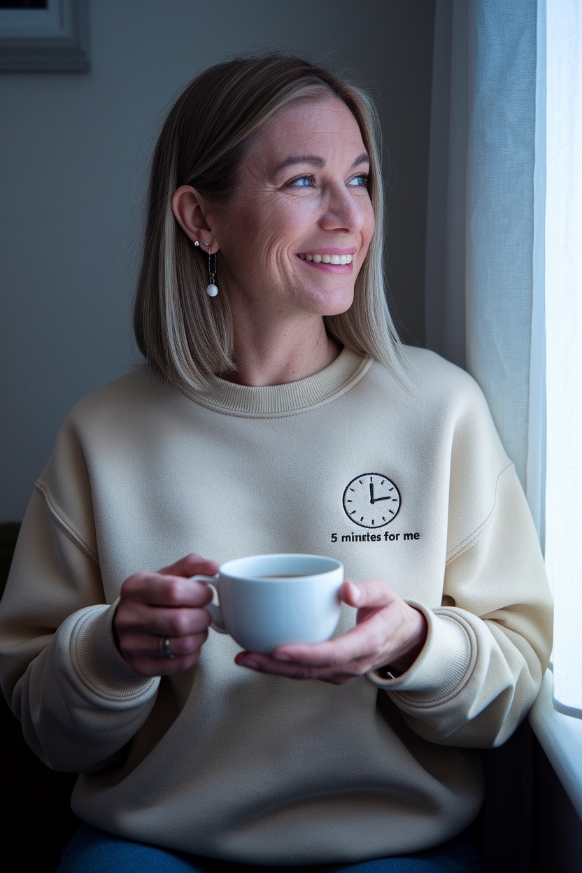 Five Minutes for Me Crewneck: Cozy and Stylish Choices outfit idea