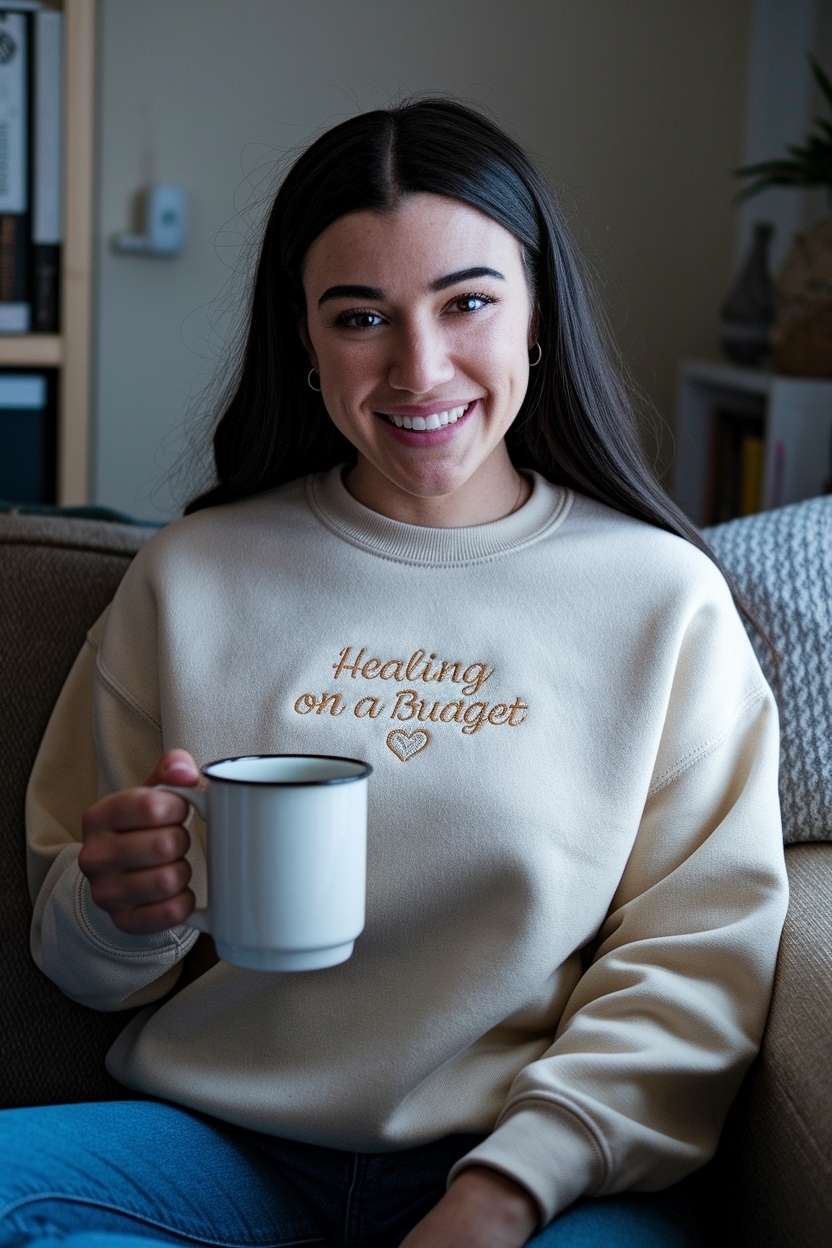 Healing on a Budget Crewneck: Style Meets Affordability outfit idea