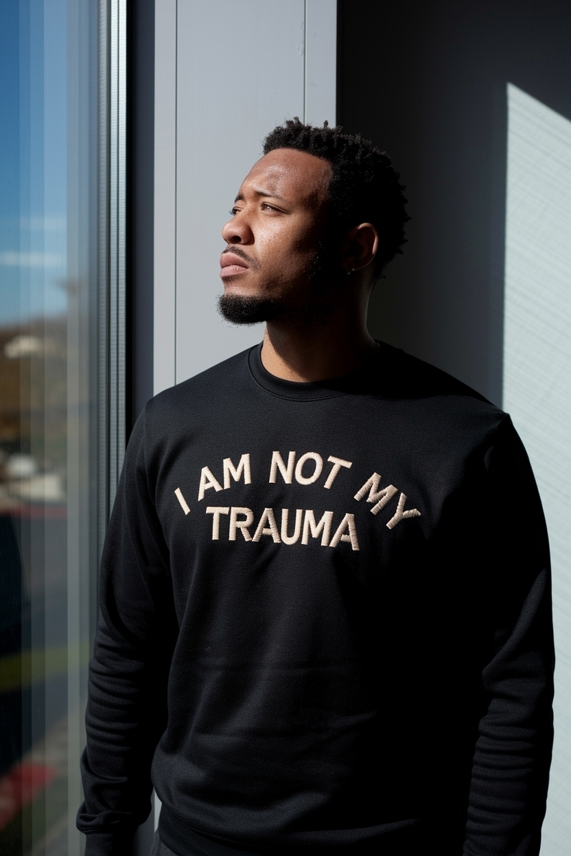 I Am Not My Trauma Men's Crewneck: A Style Statement outfit idea