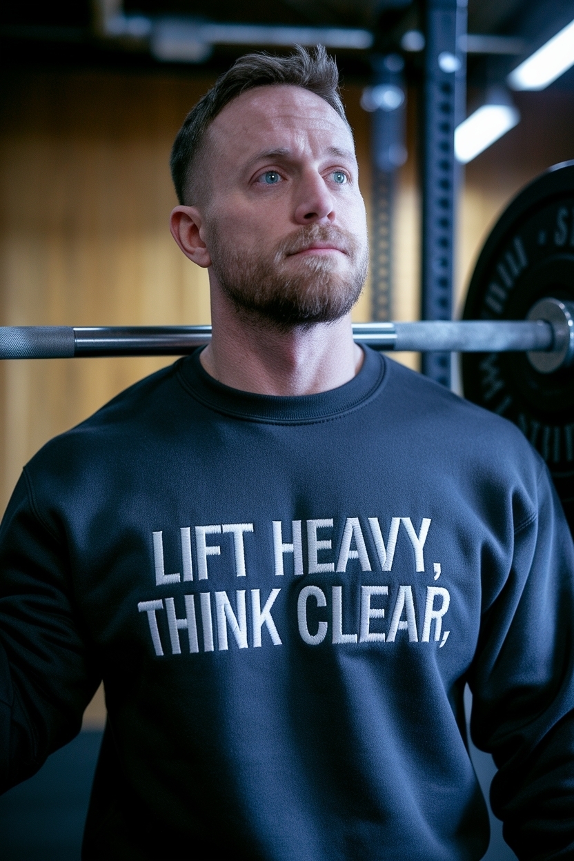 Lift Heavy Think Clear Crewneck: Elevate Your Wardrobe Today outfit idea