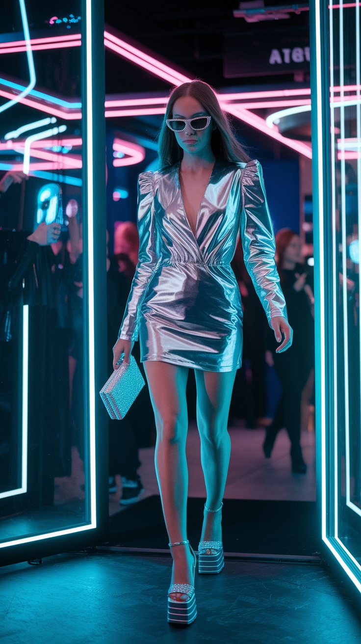 Creating a Stunning Metallic Going Out Outfit outfit idea