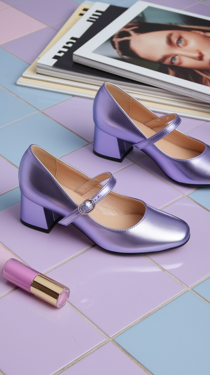 The Comeback of Metallic Mary Janes in Fashion outfit idea