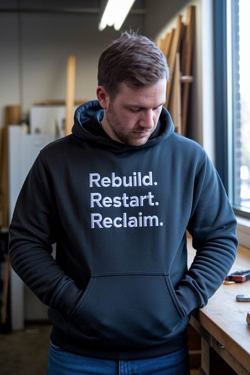 Rebuild Restart Reclaim Hoodie: Embrace New Beginnings outfit idea