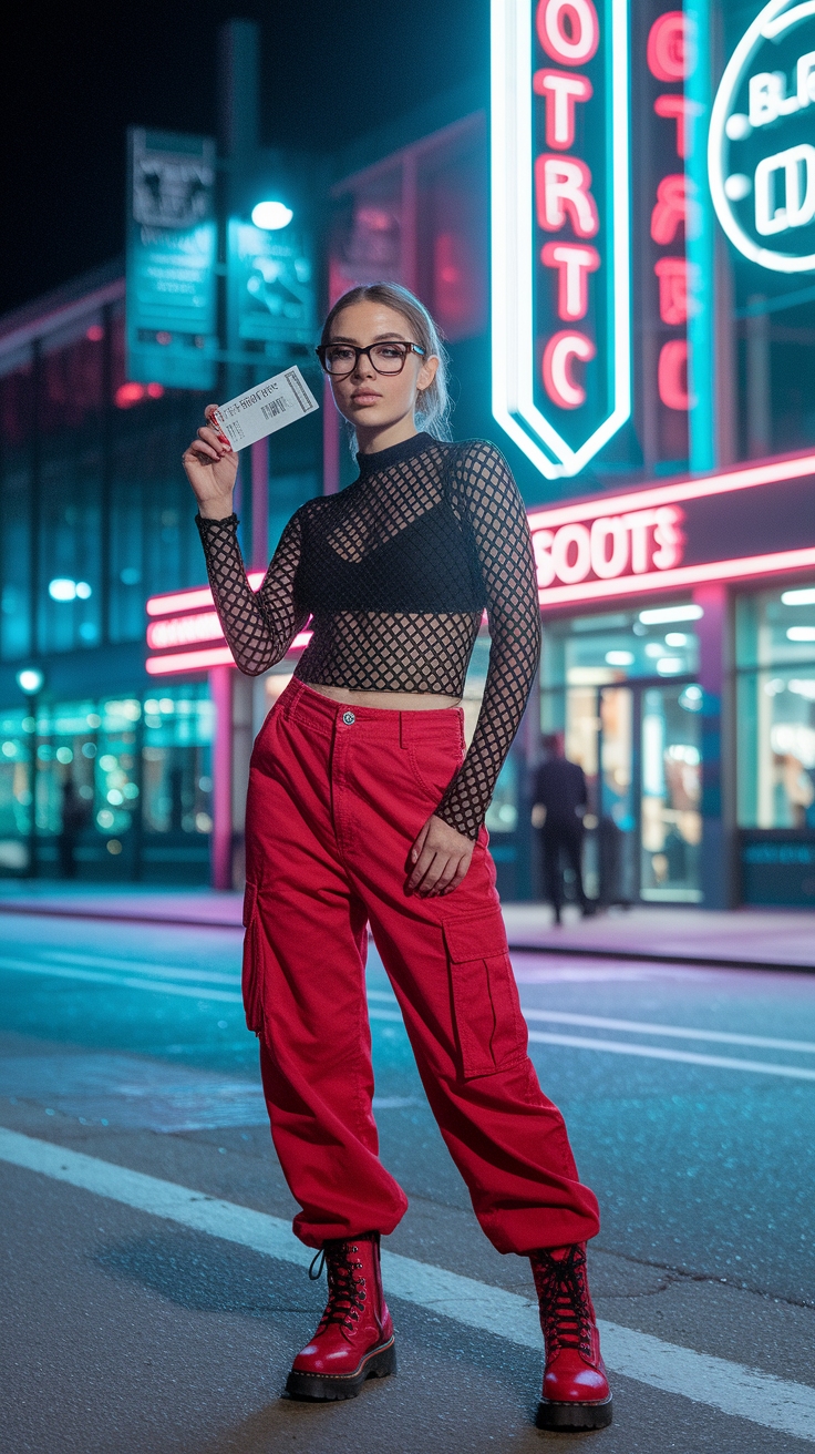 Red and Black Outfits Concert: Rock the Night Away outfit idea