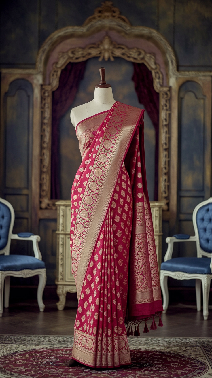 Exploring the Red Banarasi Saree Sabyasachi Collection outfit idea