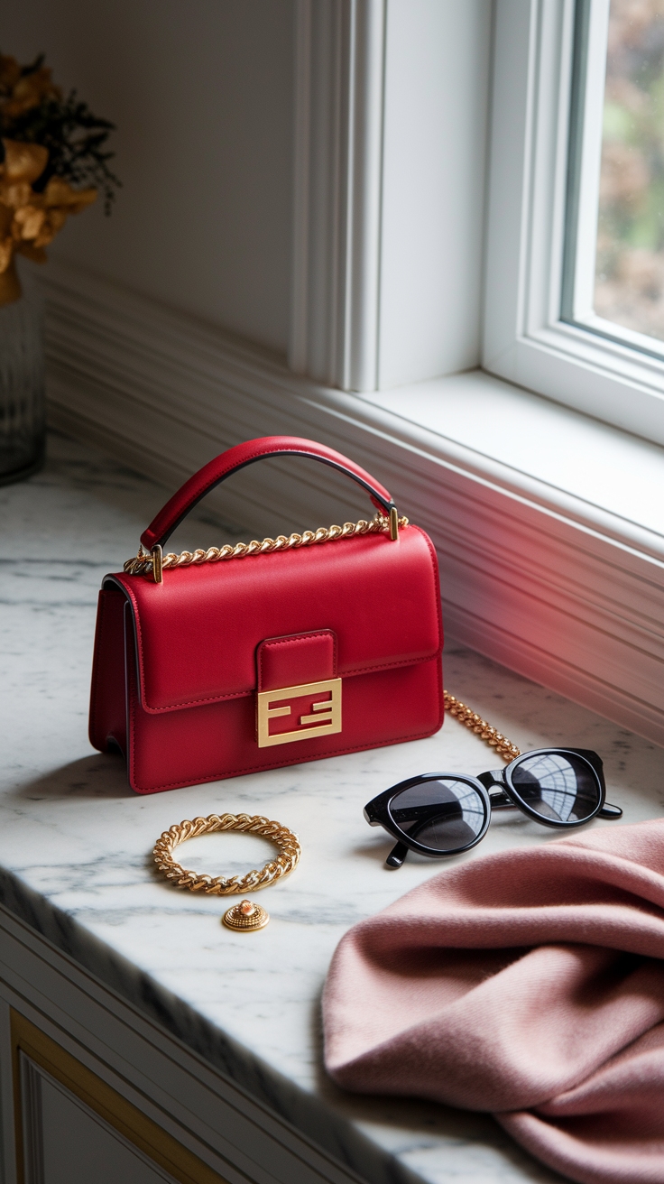 Styling the Iconic Red Fendi Baguette for Any Occasion outfit idea
