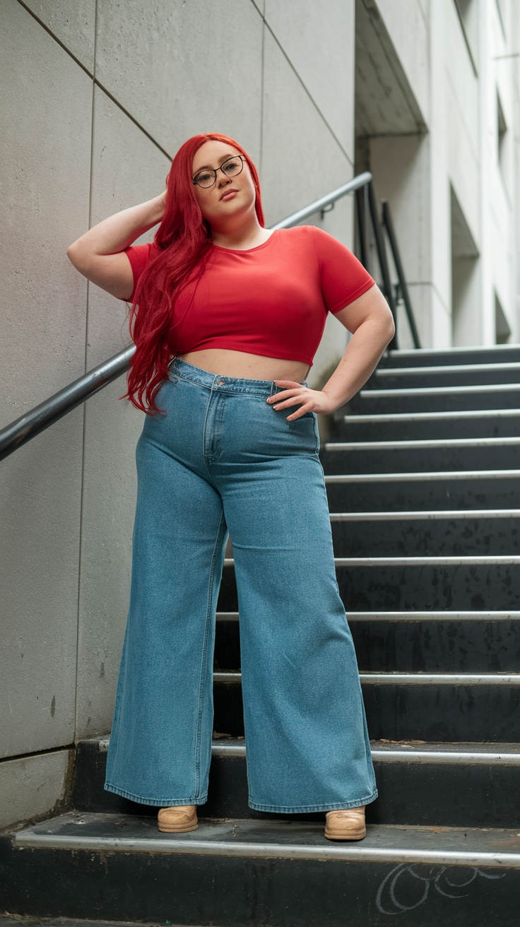 Flattering Red Hair Plus Size Styles to Try outfit idea