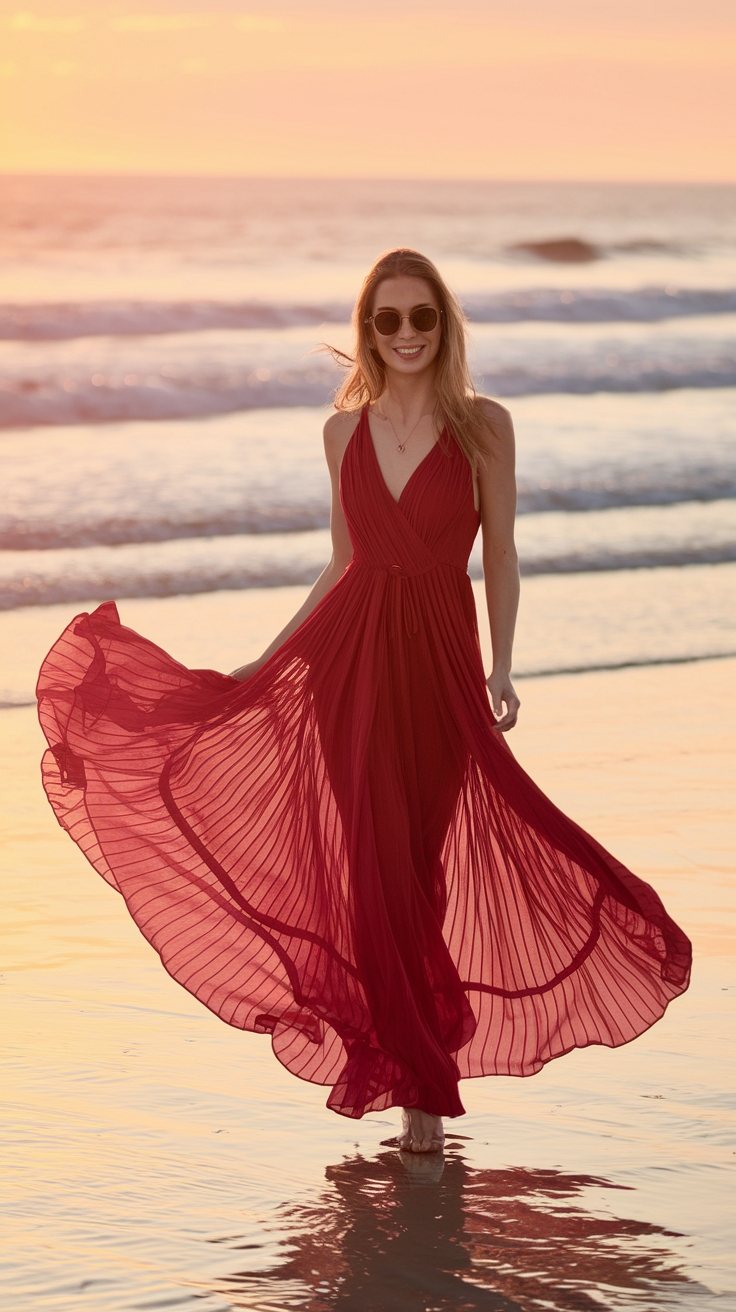 Red Maxi Dresses: Essential Styles for Summer outfit idea
