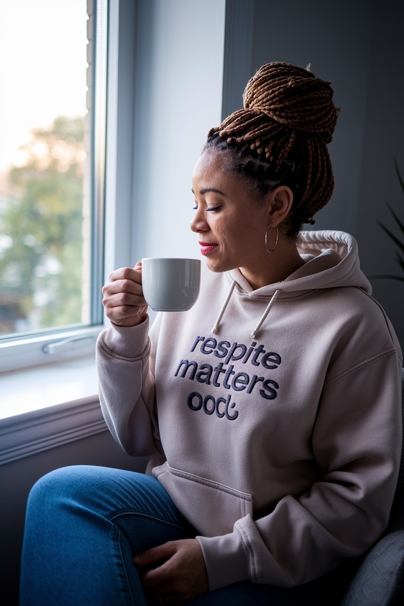 Respite Matters Minimalist Hoodie: Fashion with Purpose outfit idea