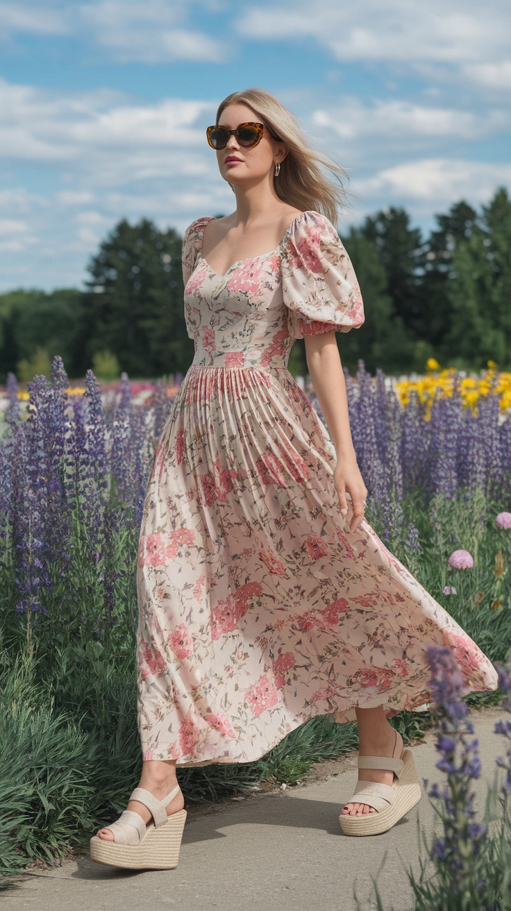 Charming Looks with a Retro Floral Outfit outfit idea