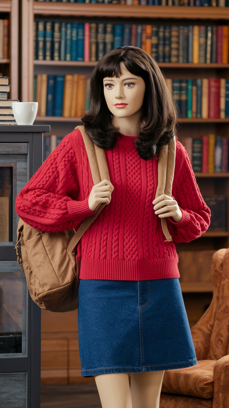 Rory Gilmore Red Outfit: Channeling Iconic Style outfit idea