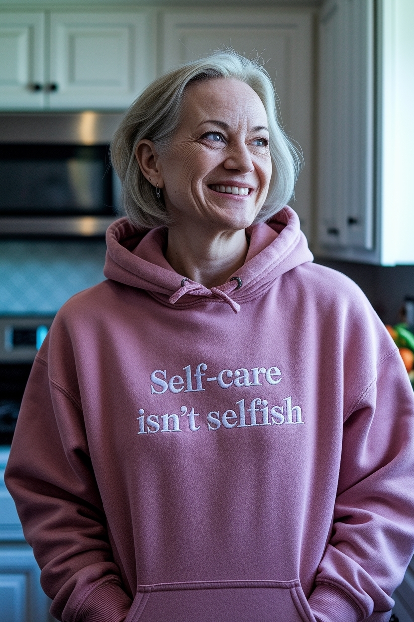 Self Care Isn’t Selfish Mom Hoodie: Celebrate Mom's Wellness outfit idea