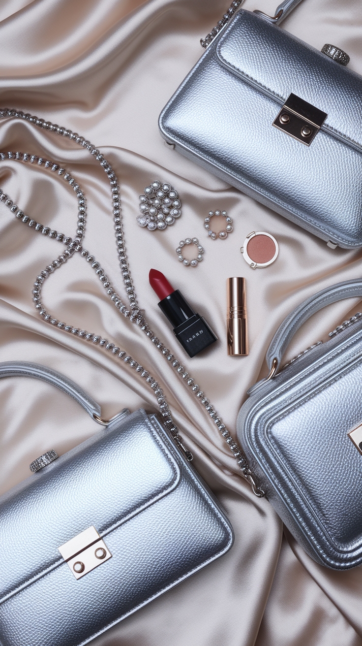 Shiny Appeal of Silver Bags Metallic for 2023 outfit idea