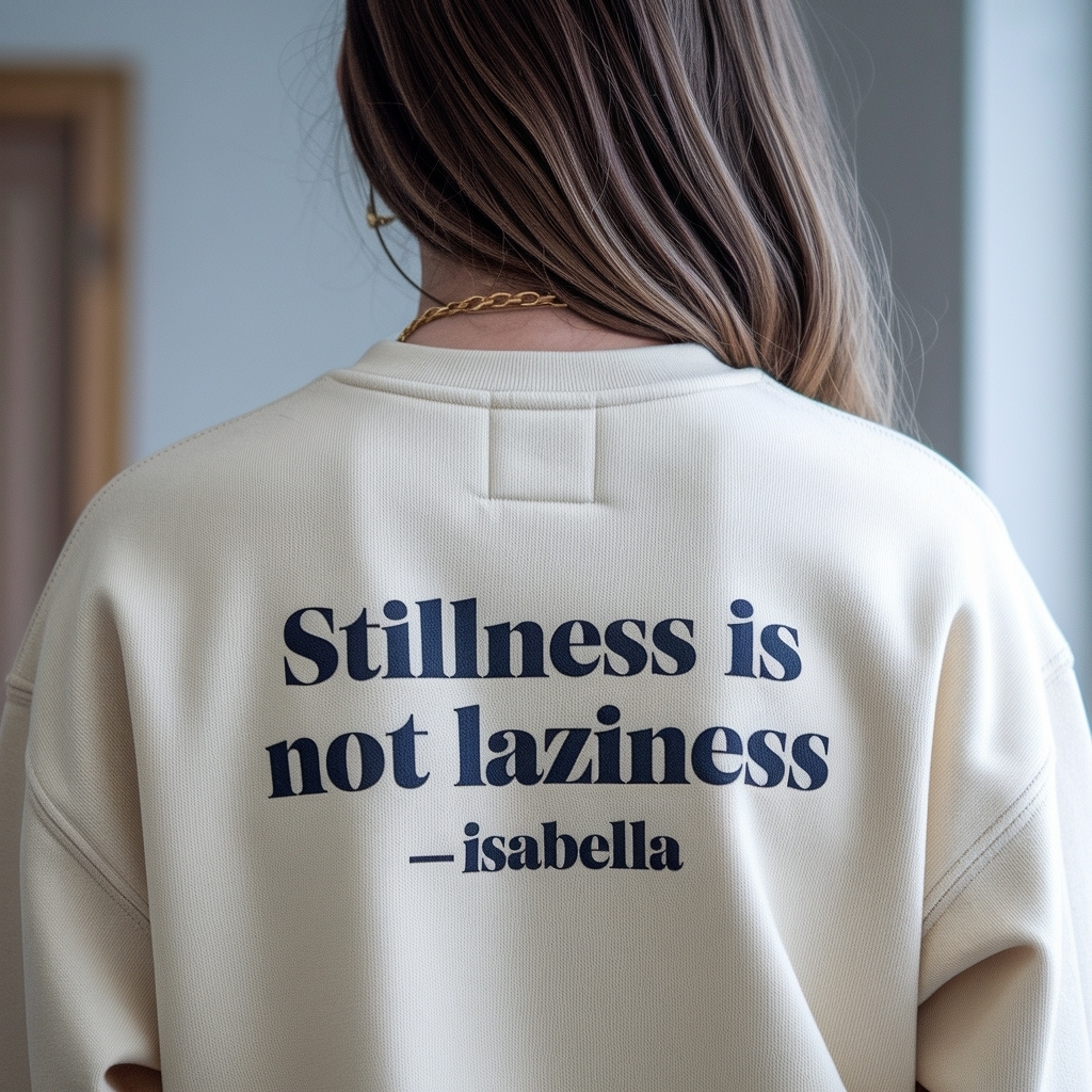 Stillness is Not Laziness Isabella: Redefining Relaxation outfit idea