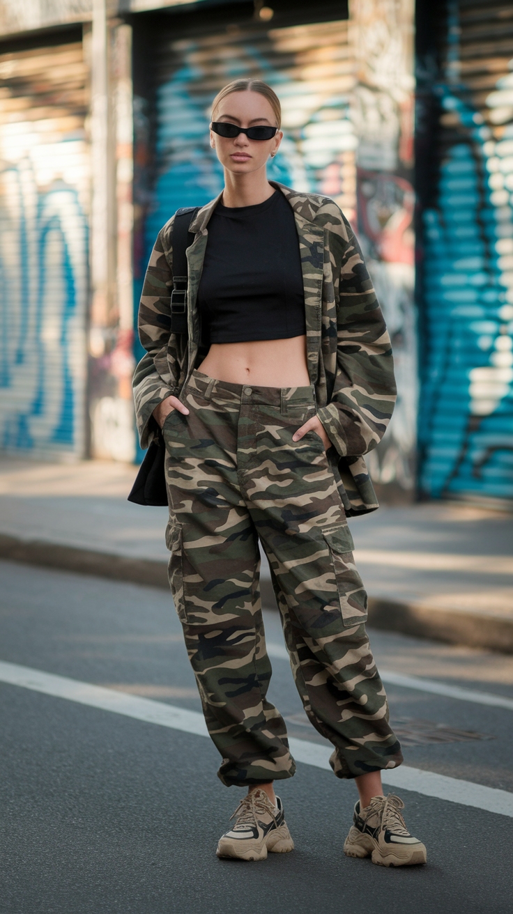 Mastering Styling Camo Cargo Pants for Versatile Outfits outfit idea