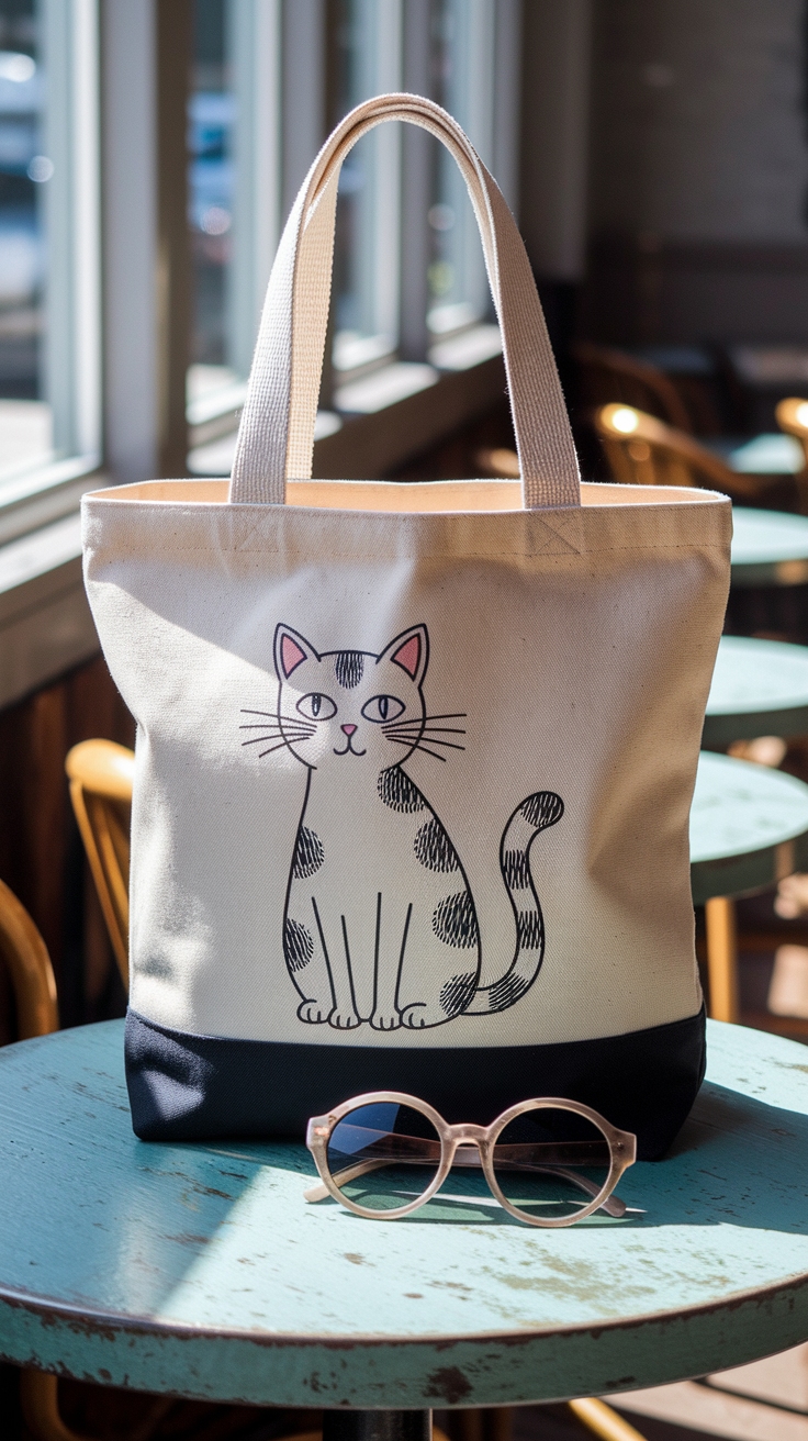 Tote Bag Cat Design: Purr-fect for Cat Lovers Everywhere outfit idea