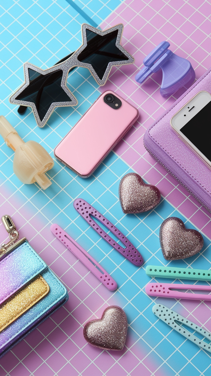 Trendy Y2K Accessories PNG for Digital Creatives outfit idea