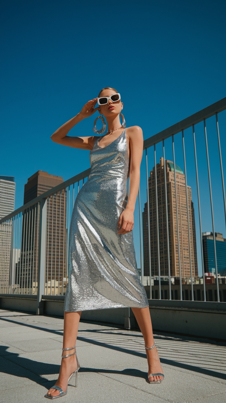 Zara Metallic Dress: The Must-Have Statement Piece outfit idea