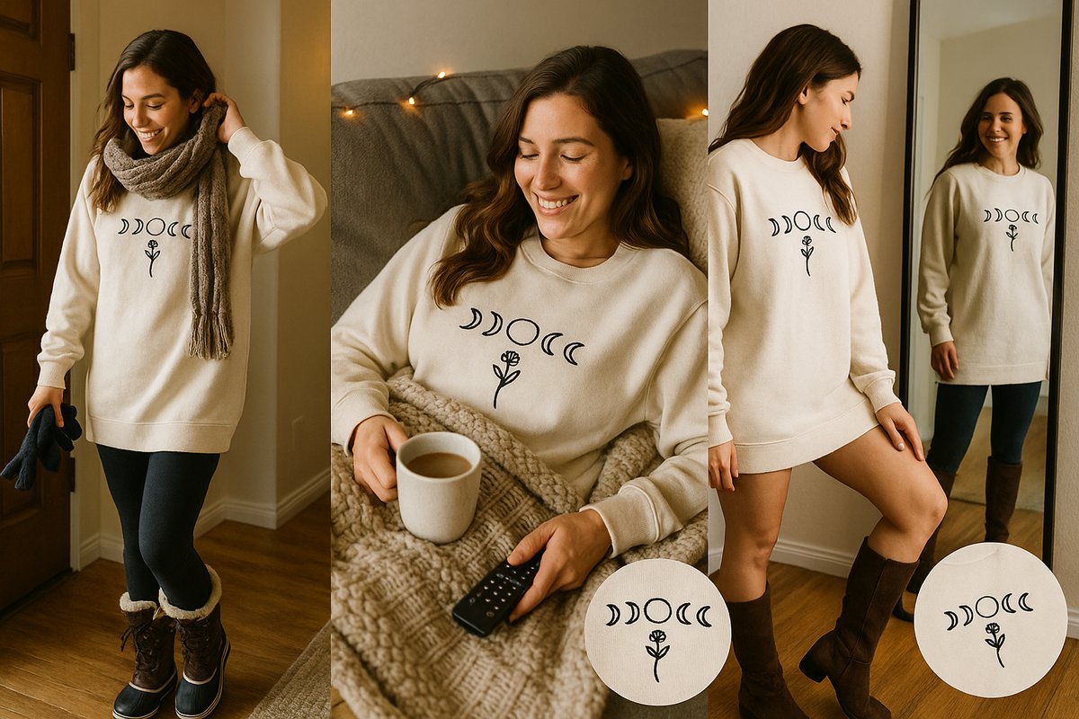 Celestial Botanical Minimalist sweatshirt
