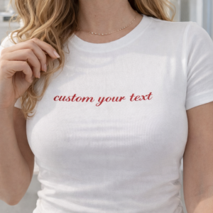 Personalized Embroidered Tank Top - Custom Mrs. Crop Top