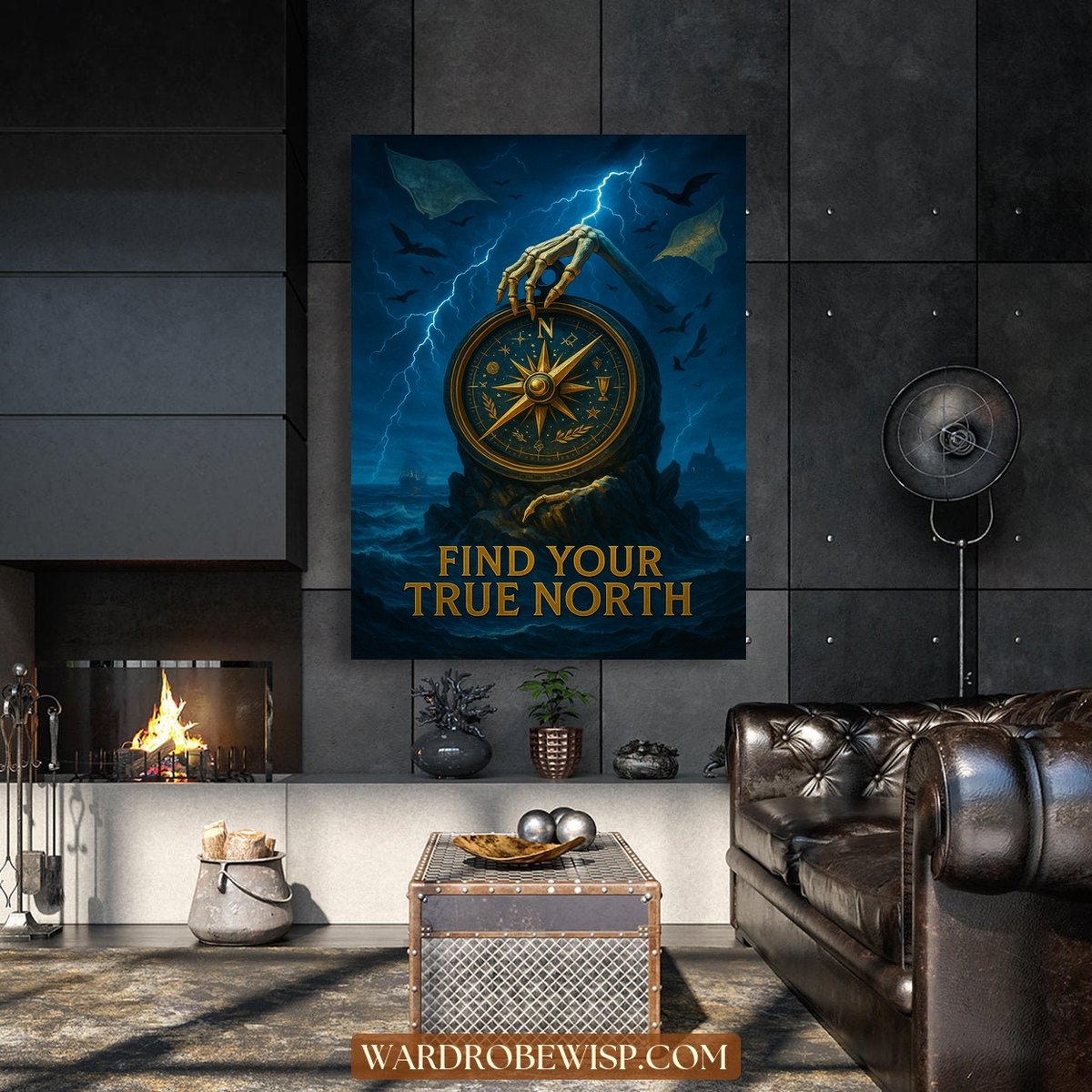 Gothic Compass Art canvas