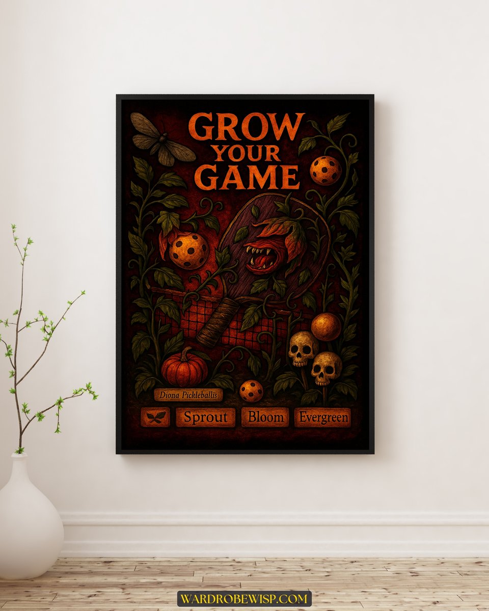 Grow Your Game Pickleball Art canvas