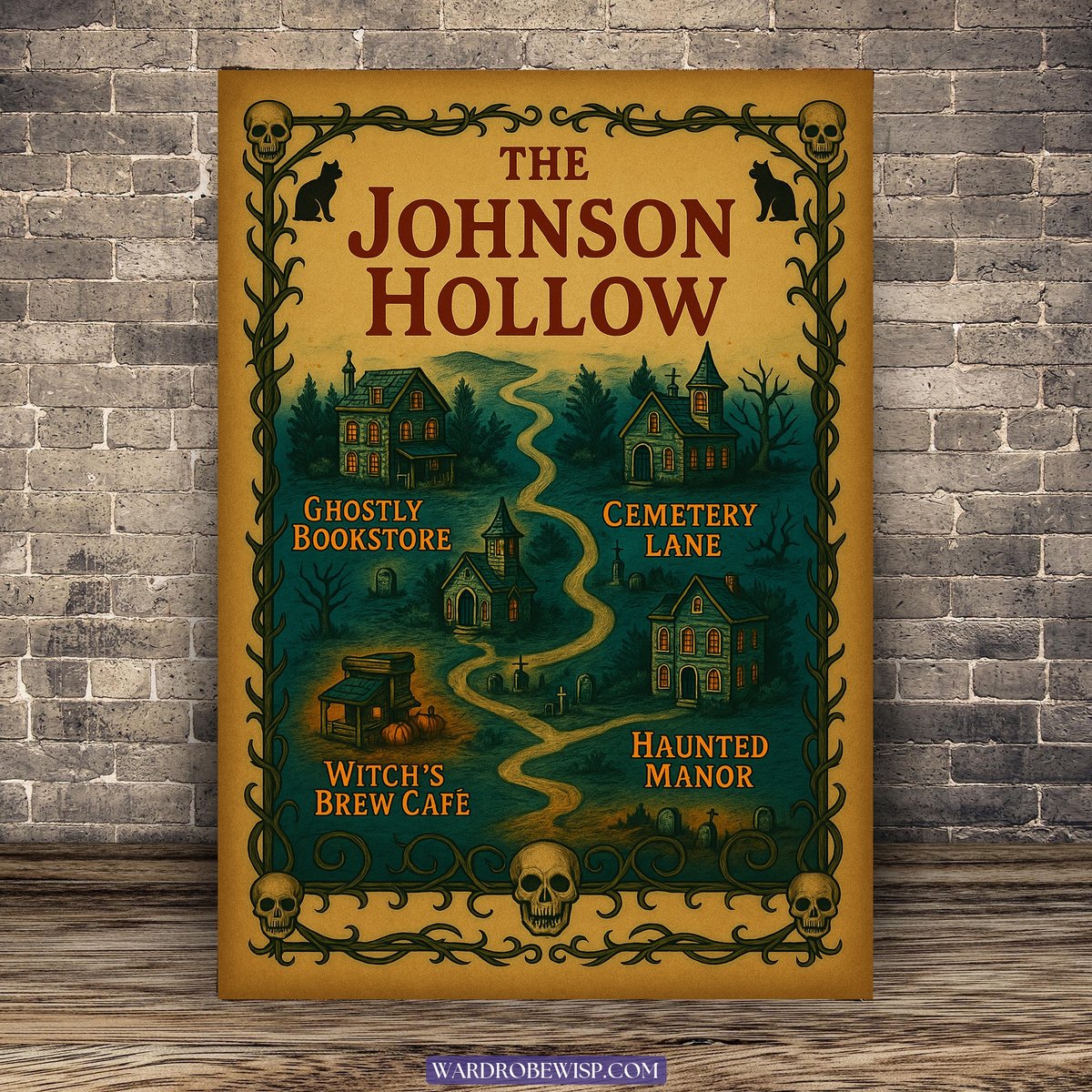 Halloween Custom Haunted Hollow Sign canvas