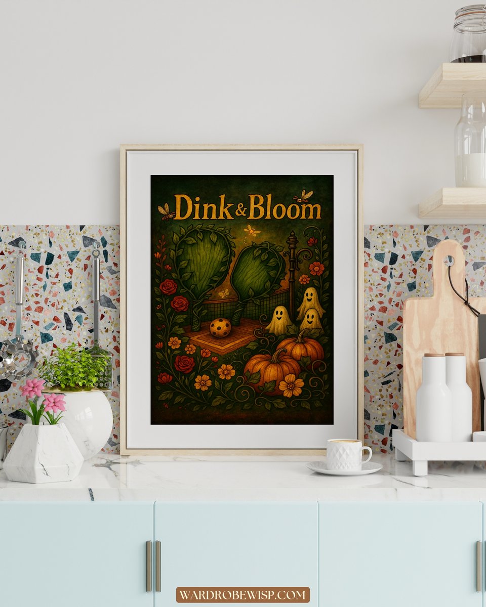 Halloween Dink Bloom Pickleball canvas