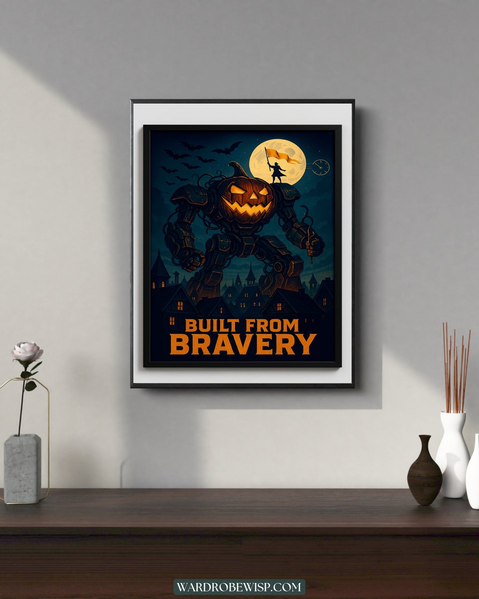 Halloween Pumpkin Mech Wall Art canvas