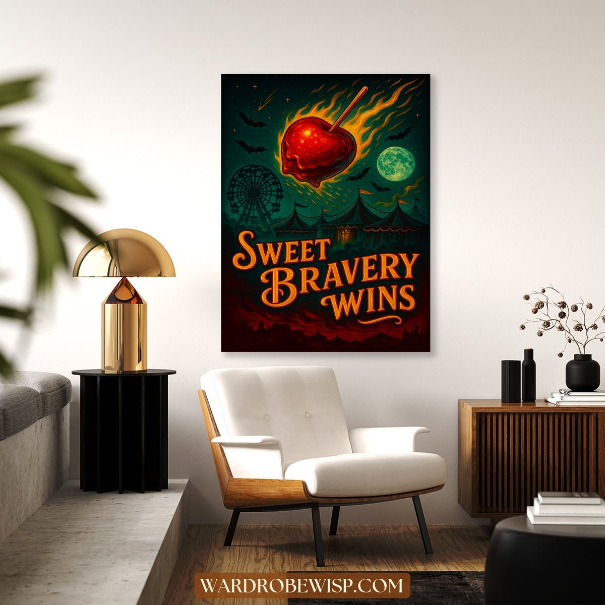 Halloween Sweet Bravery Wins Canvas canvas