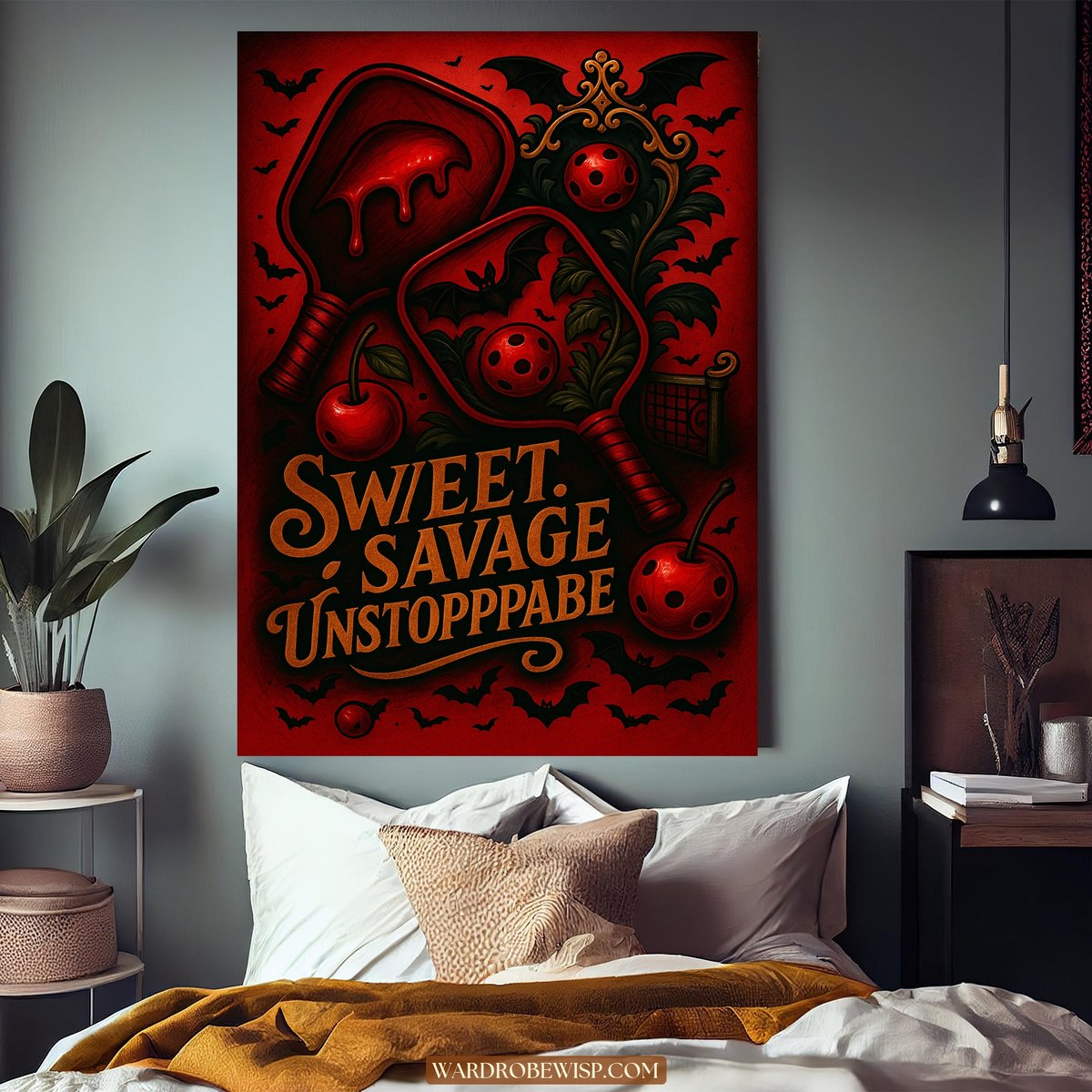 Halloween Sweet Savage Pickleball canvas