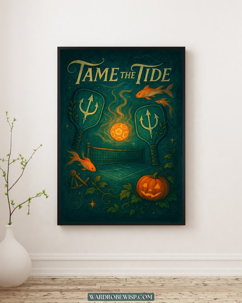 Halloween Tame the Tide Pickleball canvas