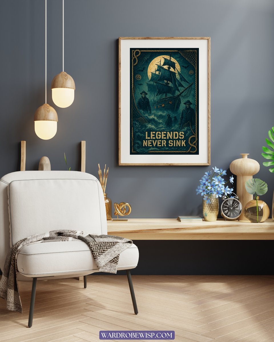 Halloween Wall Art Ghost Ship canvas