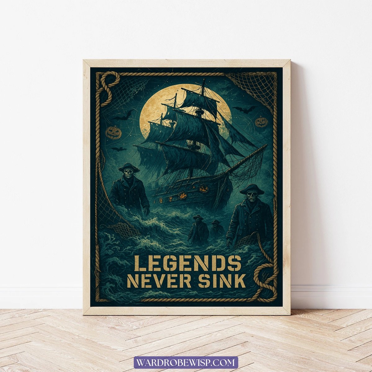 Halloween Wall Art Ghost Ship canvas