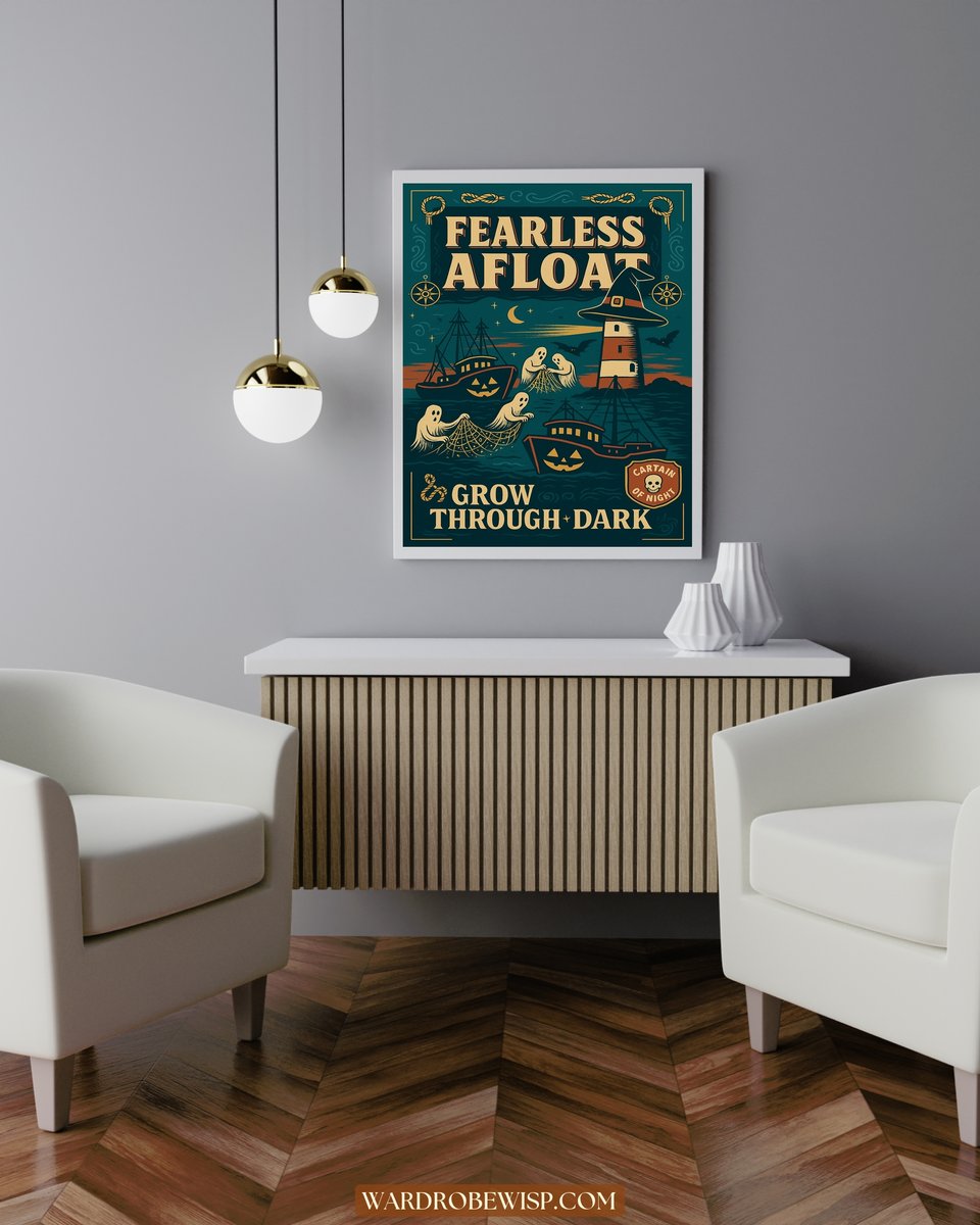 Hallowwen Fearless Afloat Art canvas