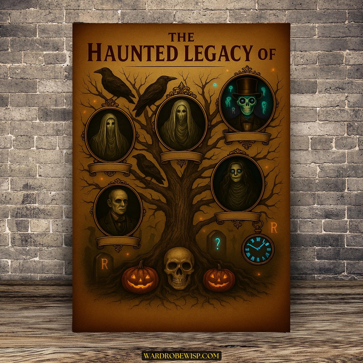 Haunted Family Art canvas