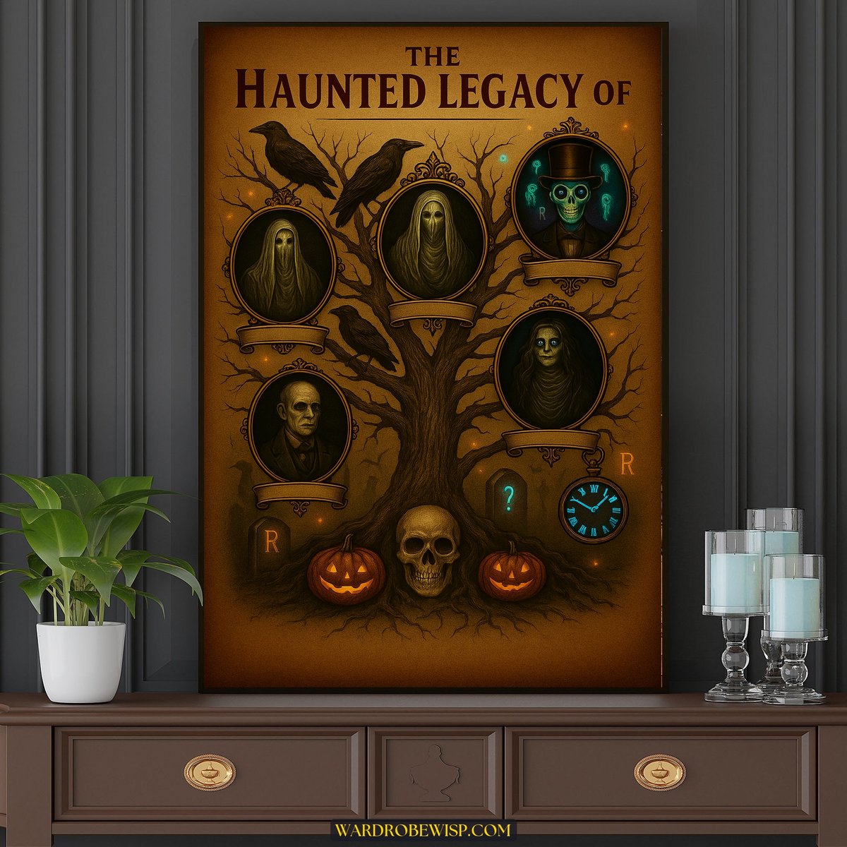 Haunted Family Art canvas